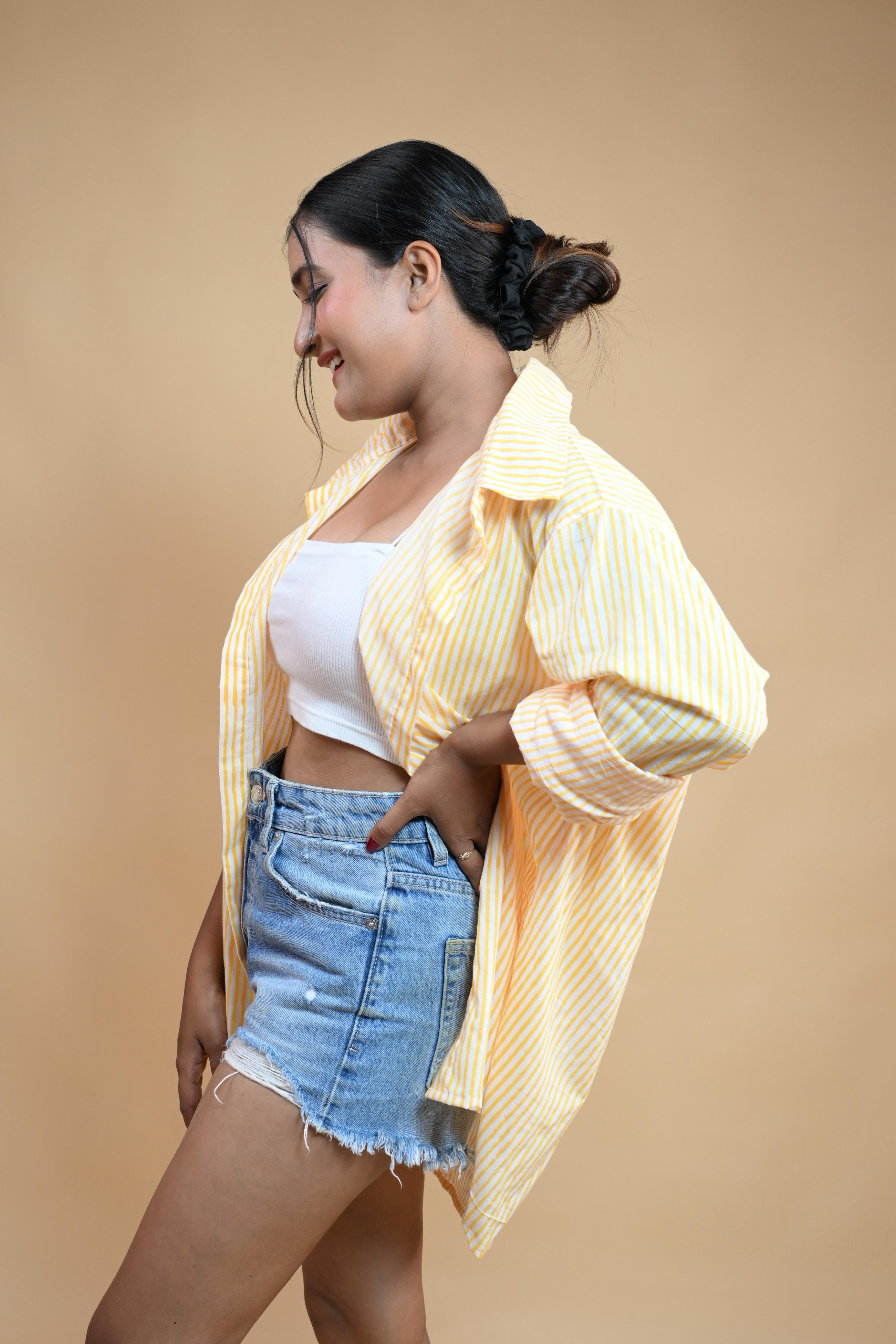 MANGO STRIPE SHIRT